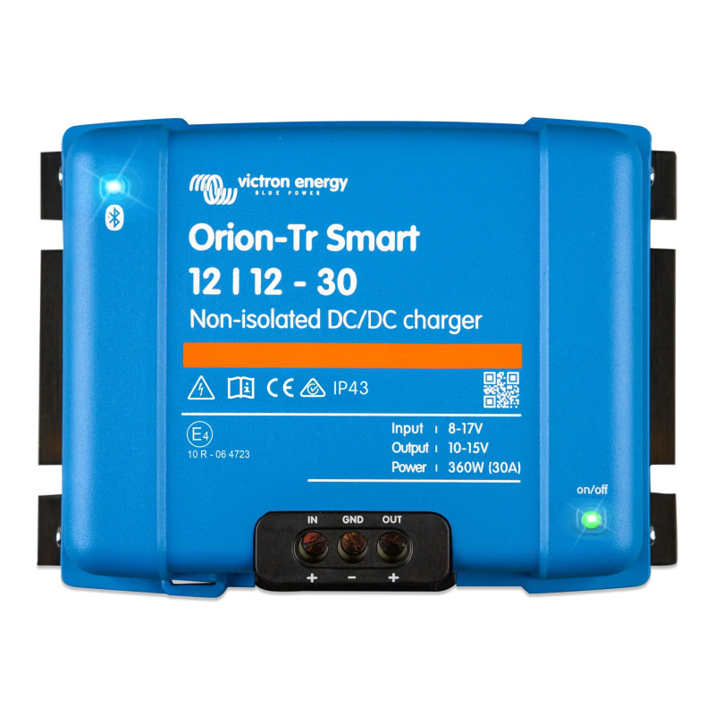Chargeur DC-DC Victron Orion-Tr Smart pour recharger la batterie d’un van en roulant